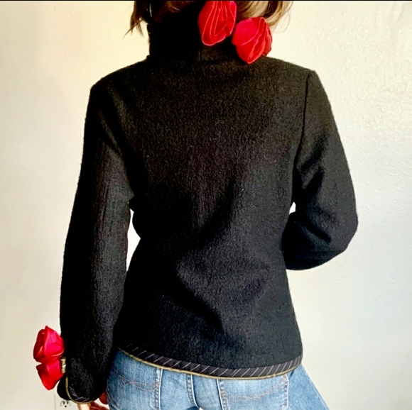 Fashion ART Rose & Leaf Wool Jacket Art2Wear - Picture 6 of 15